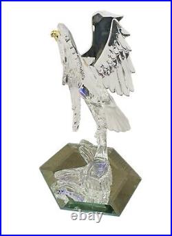 SWAROVSKI Silver Crystal Figurine Bald Eagle Bird on Branch 248003 Original Box