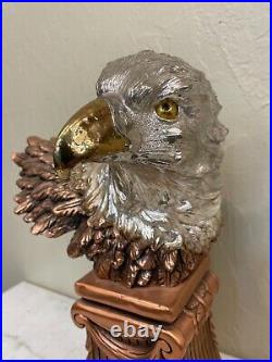Silver Plated and 24k Gold Gilded Eagle Clock
