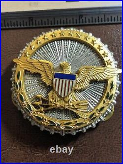 Sterling Silver, Department of defense Eagle badge, NS Meyer