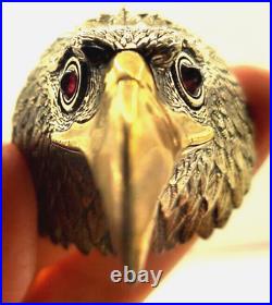 Sterling Silver Display Piece Silver Cloud Eagle Head 2.5D PaperWeight Western