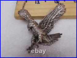Sterling Silver Eagle Necklace, Mked J. C. Ferrara and chain, N-6