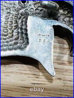 Sterling Silver Harley Eagles Head, 50th Ann. Belt Buckle, 67g, 2.75x2