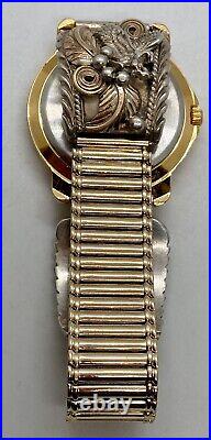 Sterling Silver Mens Navajo Eagle Watch Tips 3D Gold Working SWEDA WATCH Fit 7