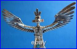 Sterling Silver Navajo Eagle Dancer Kachina Figure by Toby Henderson