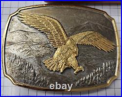 The 200th Anniversary America Eagle Belt Buckle. Sterling Silver And 24k Gold