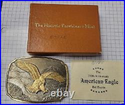The 200th Anniversary America Eagle Belt Buckle. Sterling Silver And 24k Gold