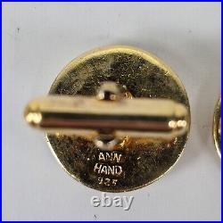 USA Military Great Seal Eagle Cufflinks Ann Hand 925 Silver Size 3/4