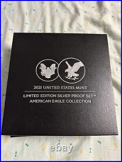 US Mint Limited Edition 2021 Silver Proof Set, American Eagle Collection, 21RCN