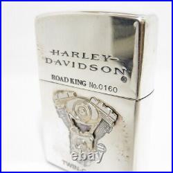 Used Harley-Davidson Zippo Big Eagle With Die-Cast Ashtray No. 0160 Silver