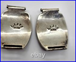 VTG Navajo L. L. Lee Sterling Eagle Watch Tips 17mm Bar Heavy! 39 Gr Signed