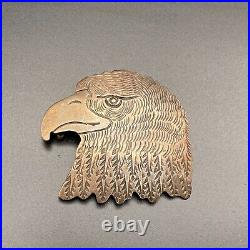 Vintage Navajo Eagle Hand Stamped Sterling Silver Pin Brooch Pendant