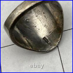 Vintage Southwestern Eagle Sterling Silver Ring Size 9.75