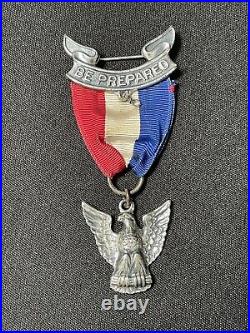 Vintage Sterling Silver EAGLE SCOUT Boy Scouts Medal BSA Award