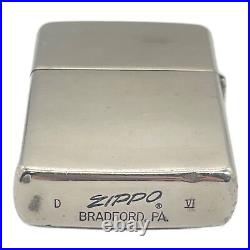 Vintage Zippo 1990 AMERICAN EAGLE? Front Design Silver Color Oil Lighter