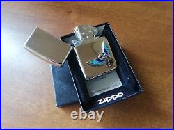Vtg Very Rare 2000 Zippo Silver Plate Turquoise Southwest Indian Eagle Emblem