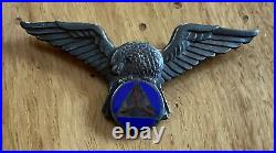 WWII USAAF Civil Air Patrol CAP Sterling Silver Eagle Pilot Wings Pin Robbins Co