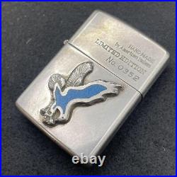 ZIPPO Eagle Turquoise Silver Plate April 1992 Limited Edition 08