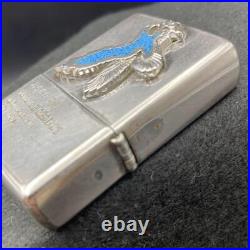 ZIPPO Eagle Turquoise Silver Plate April 1992 Limited Edition 08