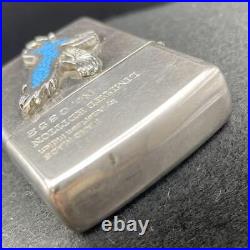 ZIPPO Eagle Turquoise Silver Plate April 1992 Limited Edition