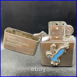 ZIPPO Eagle Turquoise Silver Plate April 1992 Limited Edition