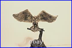Zanfeld Plata EAGLE Statue Dipped In Silver. 999 With Polished Details Mexico