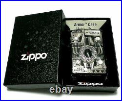 Zippo Armor Case Indian Spirit Eagle Ion Black Onyx Howlite Silver Metal Lighter