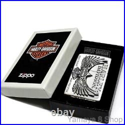 Zippo Harley Davidson Eagle Metal Falcon Silver Lighter