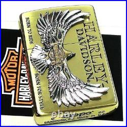 Zippo Harley Davidson Gold Silver Eagle Falcon Silver Metal Sculpture Gold Coo