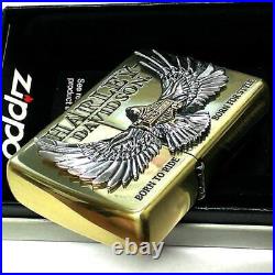 Zippo Harley Davidson Gold Silver Eagle Falcon Silver Metal Sculpture Gold Coo