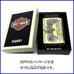 Zippo Harley Davidson Gold Silver Eagle Falcon Silver Metal Sculpture Gold Coo