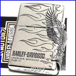 Zippo Harley Davidson HDP-04 Eagle Side Metal Silver Lighter Japan Limited Model