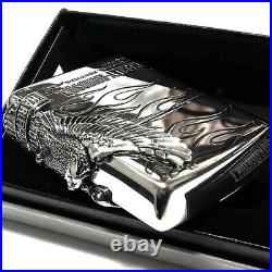 Zippo Harley Davidson HDP-04 Eagle Side Metal Silver Lighter Japan Limited Model