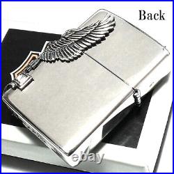 Zippo Harley Davidson HDP-04 Eagle Side Metal Silver Lighter Japan Limited Model