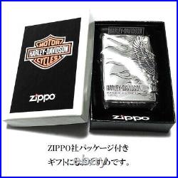 Zippo Harley Davidson HDP-04 Eagle Side Metal Silver Lighter Japan Limited Model