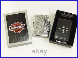 Zippo Harley Davidson HDP-04 Eagle Side Metal Silver Lighter Japan Limited Model