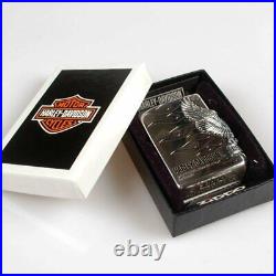 Zippo Harley Davidson HDP-04 Eagle Side Metal Silver Lighter Japan Limited Model