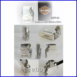 Zippo Harley Davidson HDP-04 Eagle Side Metal Silver Lighter Japan Limited Model