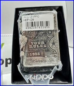 Zippo Harley Davidson HDP-28 Eagle 3 Sides Metal Silver Lighter Limited Japan