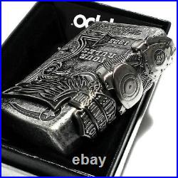 Zippo Harley Davidson HDP-28 Eagle 3 Sides Metal Silver Lighter Limited Japan