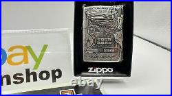 Zippo Harley Davidson HDP-28 Eagle 3 Sides Metal Silver Lighter Limited Japan