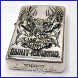 Zippo Harley Davidson Lighter 3D Eagle Silver