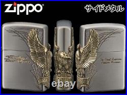 Zippo Oil Lighter Harley Davidson HDP-66 Bald Eagle Silver Metal Brass Japan New