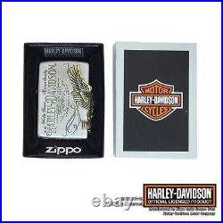 Zippo Oil Lighter Harley Davidson HDP-75 Bald Eagle Side Metal Limited Japan