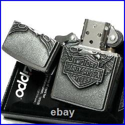 Zippo Oil Lighter Harley Davidson Silver Metal Eagle New